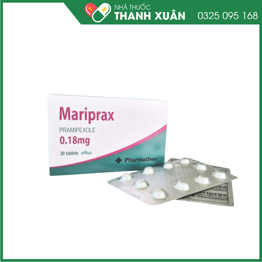 Mariprax 0.18mg điều trị triệu chứng của bệnh Parkinson vô căn